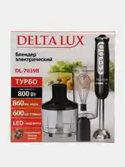 Черный блендер погружной DELTA LUX DL-7039B, 800 Вт