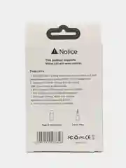 Белый кабель AUX-Type-C, 3,5mm jack, 1 м