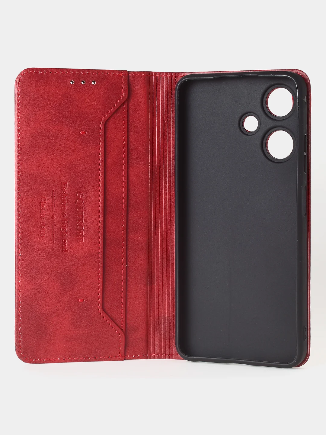 Красный чехол-книжка GQ для Infinix Hot 30i из искусственной кожи