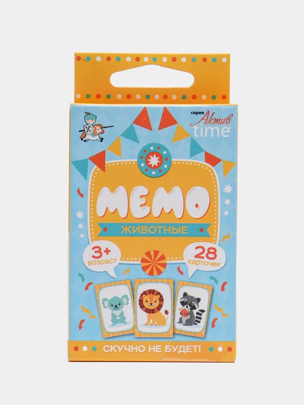 Игра настольная "МЕМО" Животные. Серия АКТИВ time