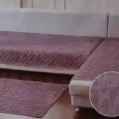 Пастельно-коралловый дивандек, покрывало накидка на диван и кресла на сидячее место