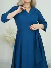 Морской платье женское на запах, асимметричный низ, размеры 48-54