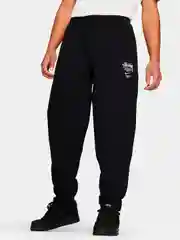 Черный спортивные штаны, брюки для бега X Stussy Fleece Pants Black, из хлопка, повседневные