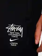 Терракотовый спортивные штаны, брюки для бега X Stussy Fleece Pants Black, из хлопка, повседневные