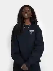 Черный свитшот / спортивная толтовка Nike x Stussy Fleece Crew Black из хлопка повседневный