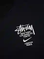 Черный свитшот / спортивная толтовка Nike x Stussy Fleece Crew Black из хлопка повседневный