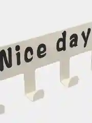 Белый вешалка "Nice day" самосборная накидная на дверь