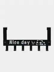 Черный вешалка "Nice day" самосборная накидная на дверь