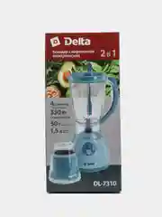 Голубой блендер стационарный Delta DL-7310, с кофемолкой, 350 Вт