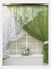 Салатовый штора для кухни 180х330см