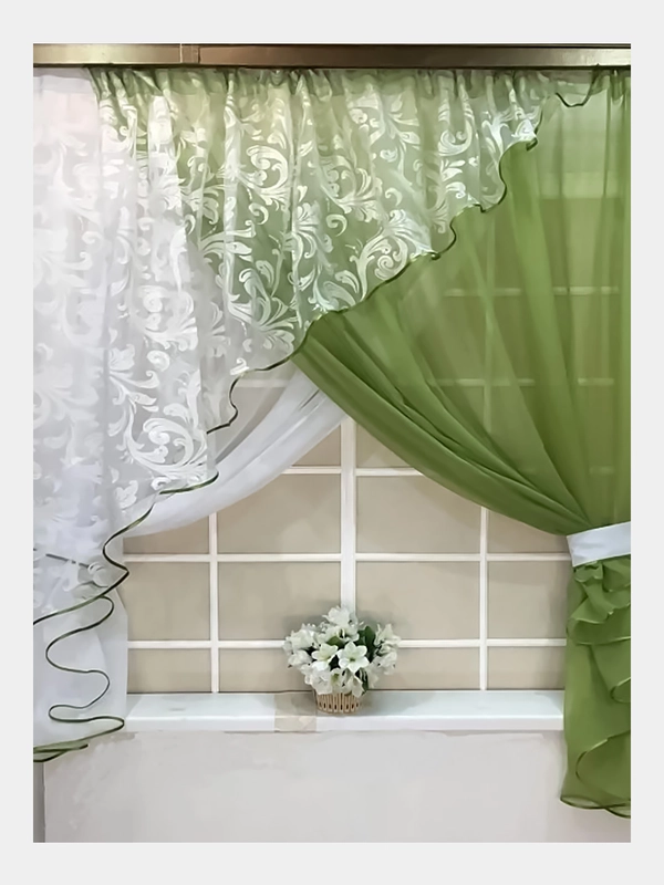 Штора для кухни 180х330см