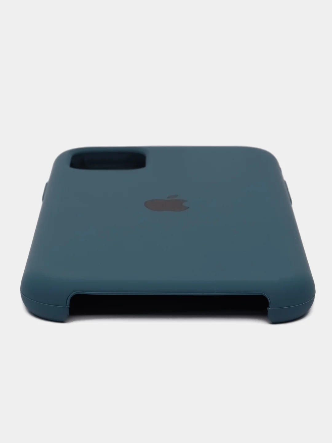 Синий меланж чехол Silicone Case для iPhone 11, с открытым низом