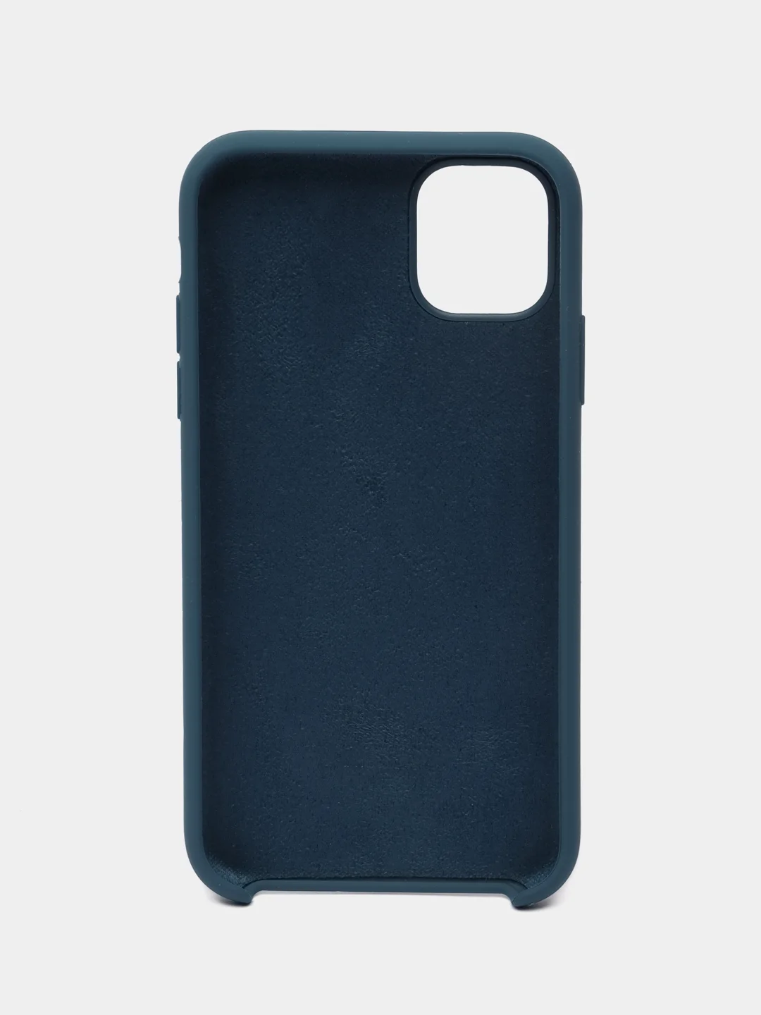 Синий меланж чехол Silicone Case для iPhone 11, с открытым низом