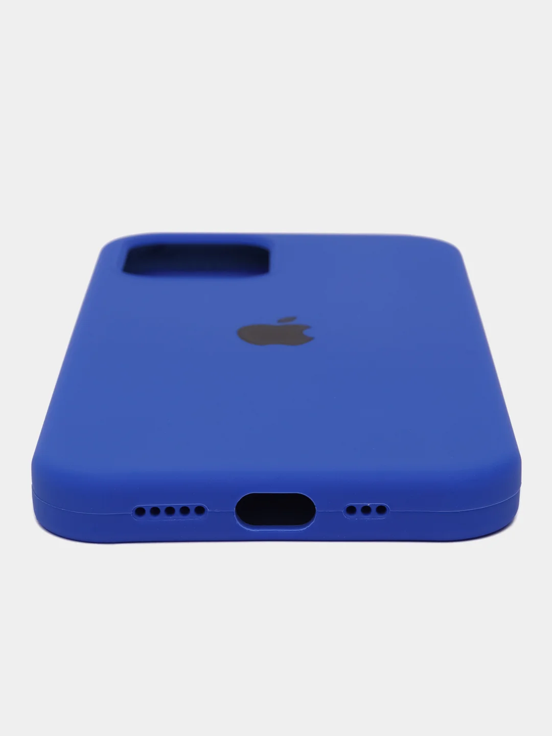 Синий чехол Silicone Case для iPhone 12 / iPhone 12 Pro, закрытый низ