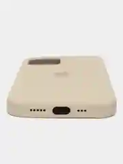 Бежевый чехол Silicone Case для iPhone 12 / iPhone 12 Pro, закрытый низ