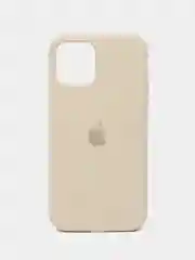 Бежевый чехол Silicone Case для iPhone 12 / iPhone 12 Pro, закрытый низ