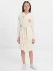 Кремовый халат для девочки