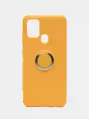 Желтый чехол накладка с кольцом RING Samsung A21/S20+/M21A31/A21S/S11+/A41/S20/S11/NOTE10/A91