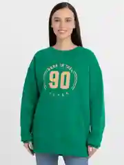 Зеленый свитшот женский оверсайз
