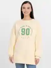Лимонный свитшот женский оверсайз