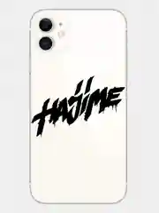 Черный наклейка на телефон, ноутбук, планшет "HAJIME" 5х3,3см