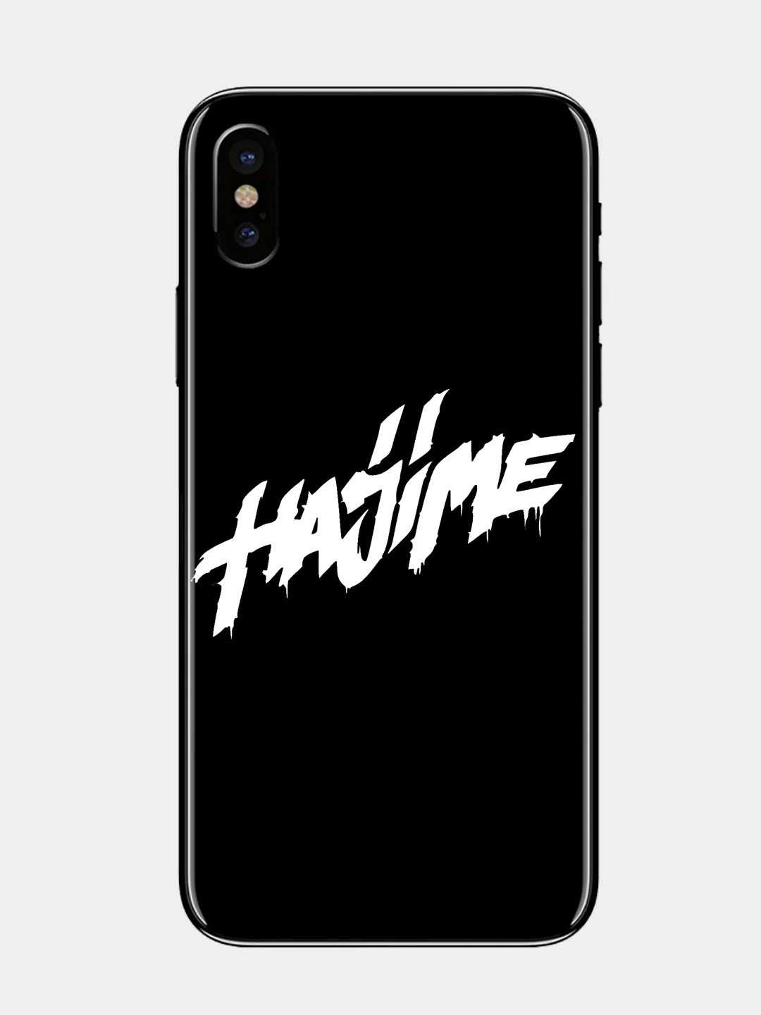 Белый наклейка на телефон, ноутбук, планшет "HAJIME" 5х3,3см