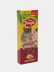 Палочки (лакомство) для мелких грызунов Happy Jungle "Мед и орехи", 3 шт, 90 г