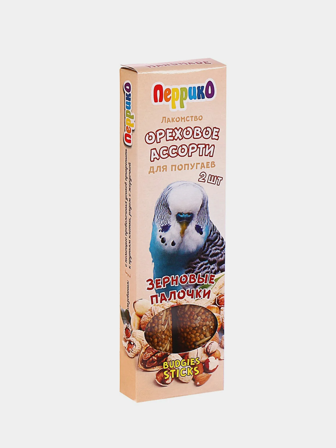 Зерновые палочки для попугаев "Перрико", разные вкусы, 2 штуки, 100 г