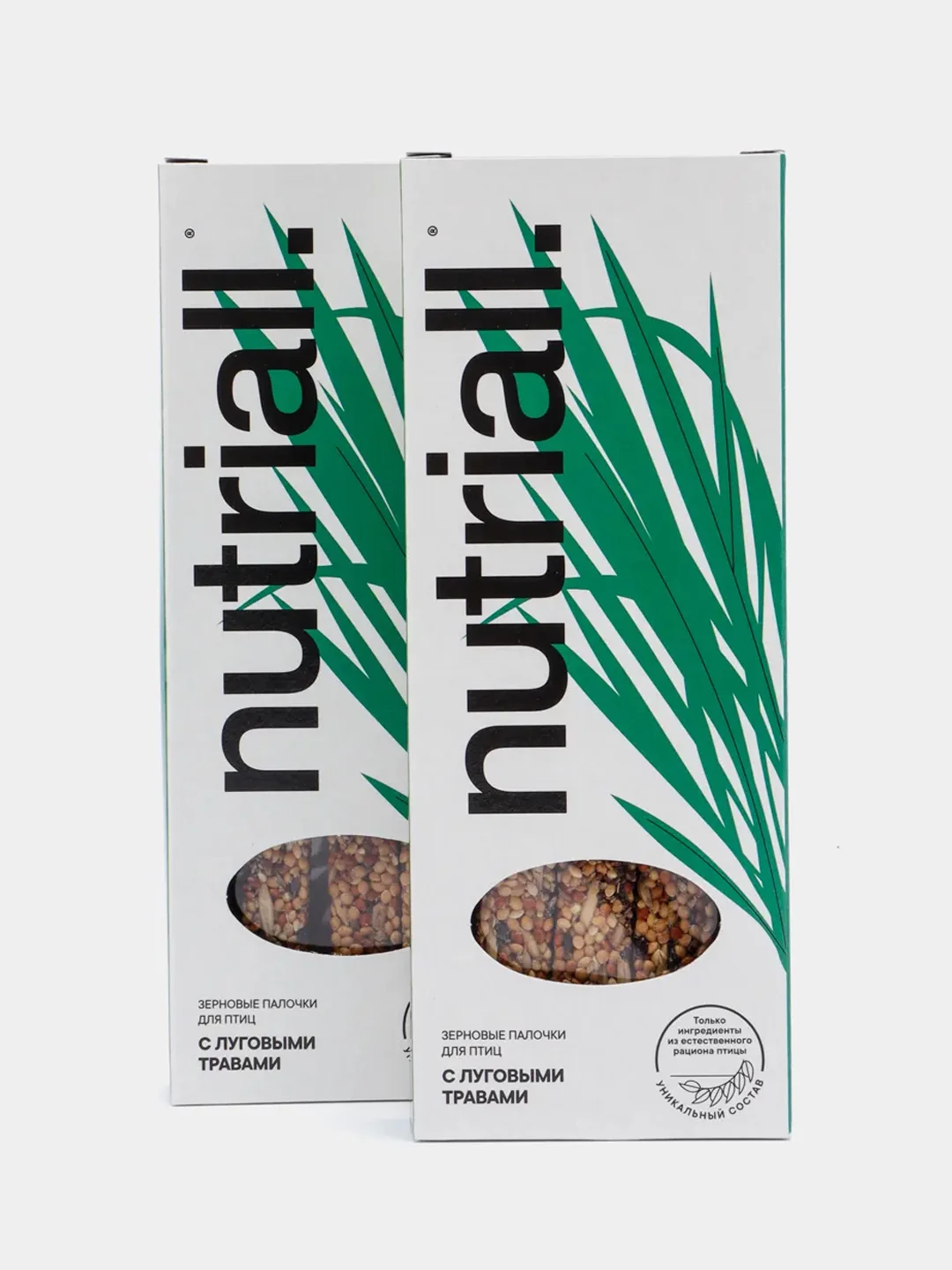 Лакомство Nutriall для птиц, зерновые палочки с травами, 2 упаковки, 6 штук