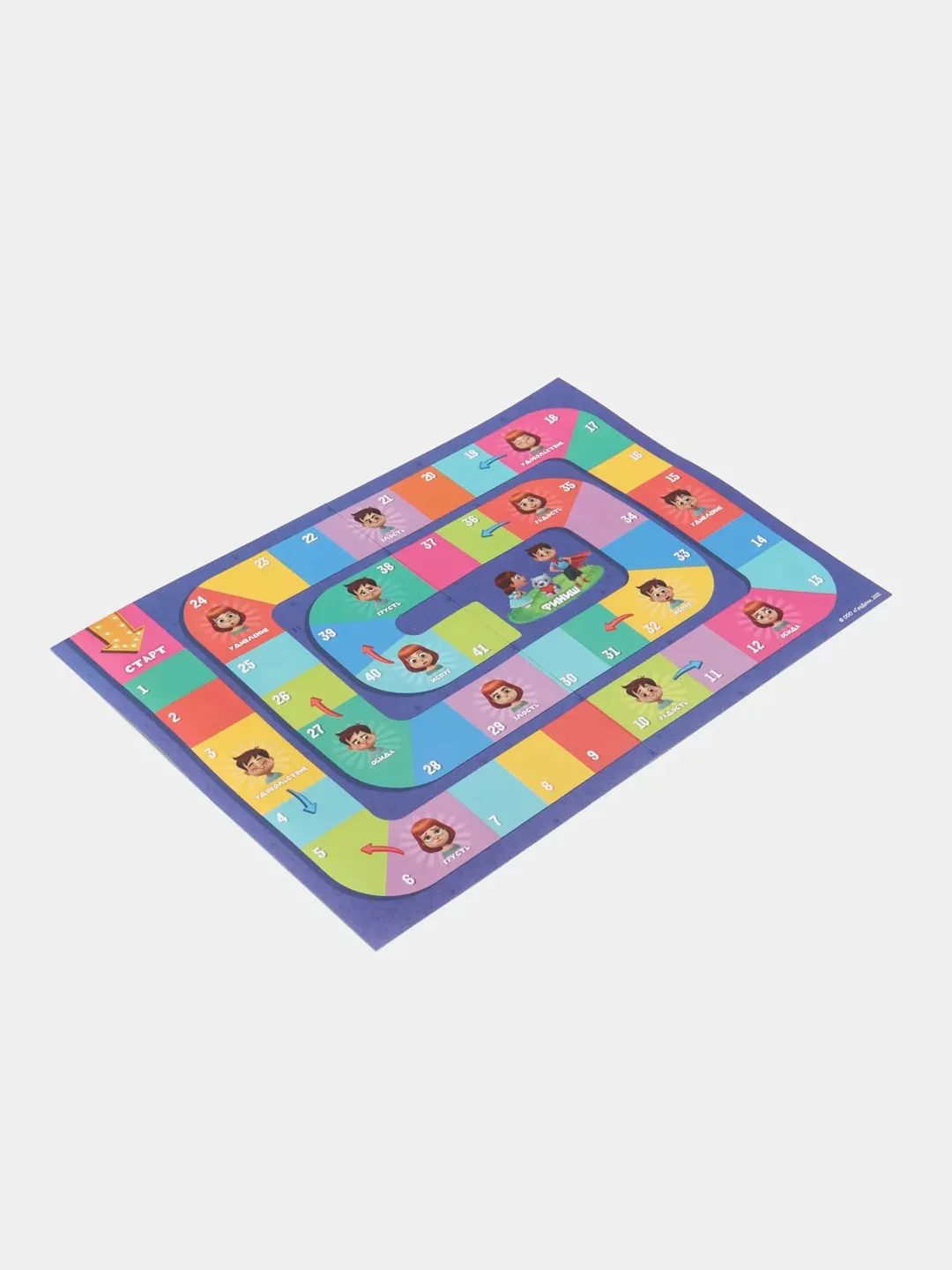 Игра-ходилка с фишками для малышей 2 в 1 "Эмоции + уроки вежливости", 42 х 29,7 см, ГЕОДОМ