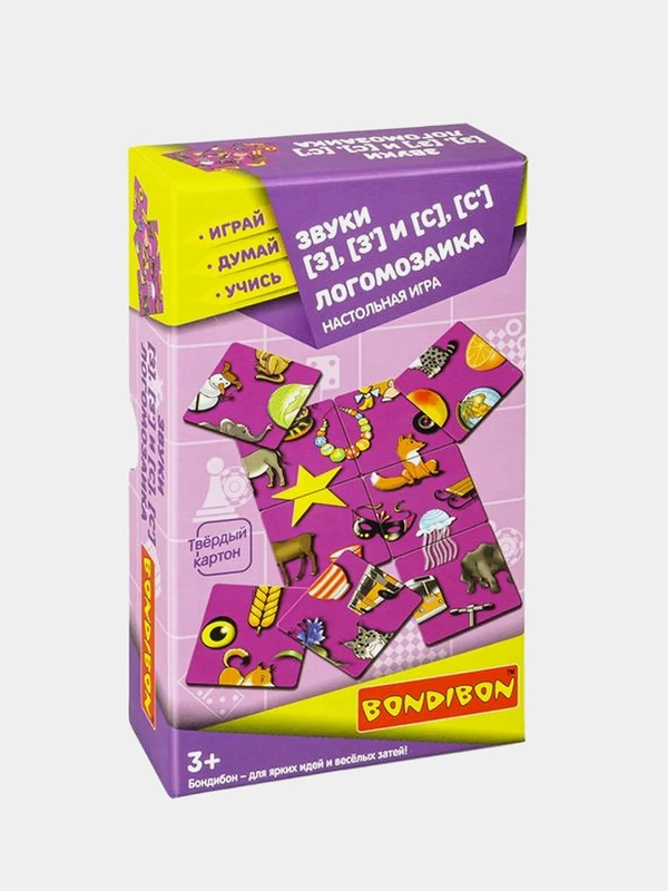 Настольная игра "ЛОГОМОЗАИКА.ЗВУКИ З, З и С, С" Играй Думай Учись Bondibon