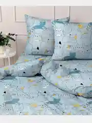 Комплект постельного белья, полисатин, 1,5 спальный, 2х спальный, евро, 4127
