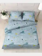 Комплект постельного белья, полисатин, 1,5 спальный, 2х спальный, евро, 4127