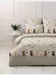 Комплект постельного белья, 1,5 спальный, 2х спальный, евро, семейный, жатка, 8421-08