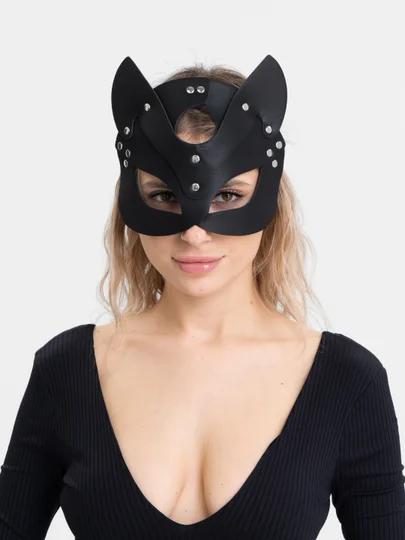 Черный маска кошки для БДСМ, секс игрушки, костюм для ролевых игр