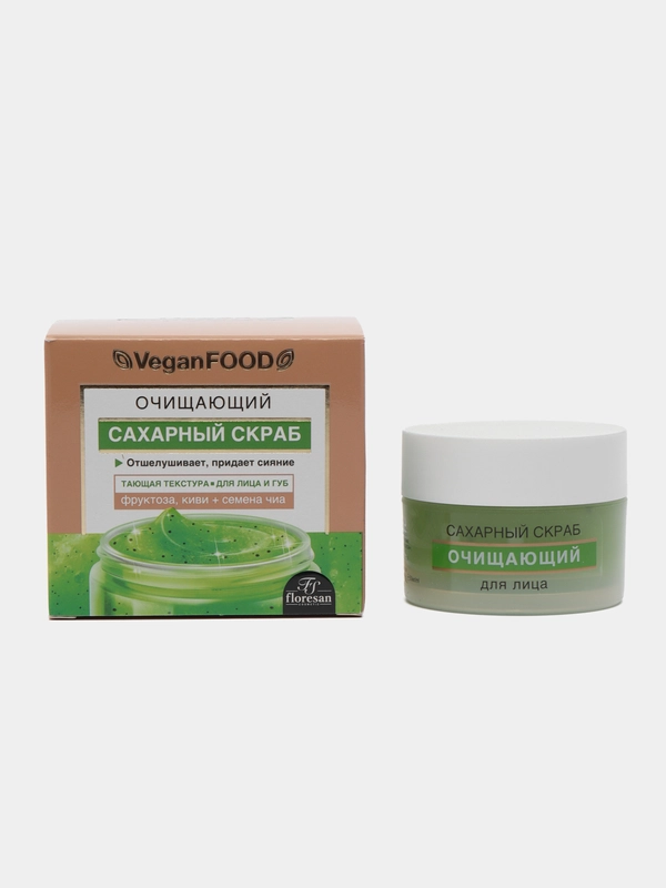Floresan Сахарный скраб для лица Очищающий Vegan food 50 мл