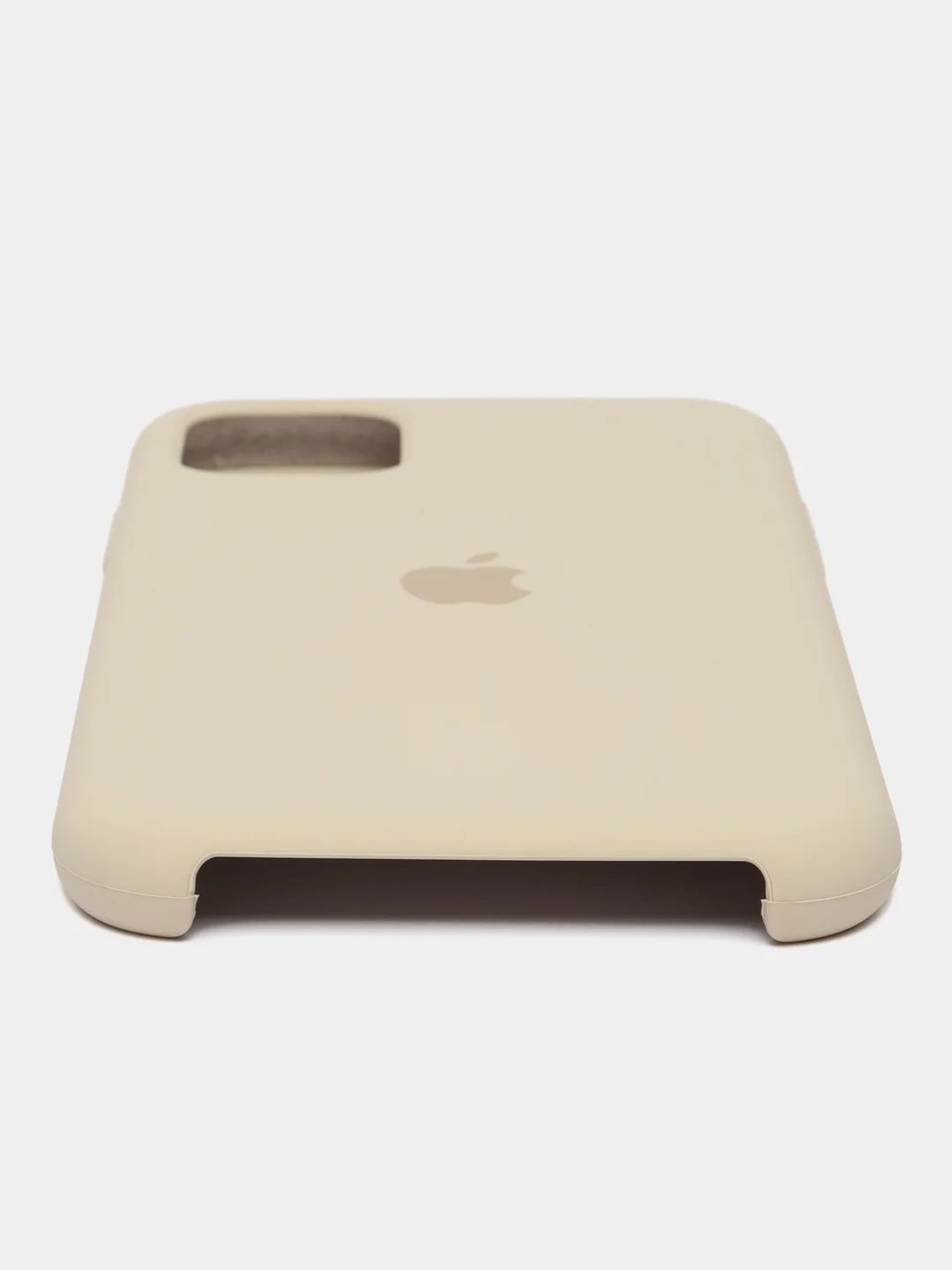 Бежевый чехол Silicone Case для iPhone 11, с открытым низом