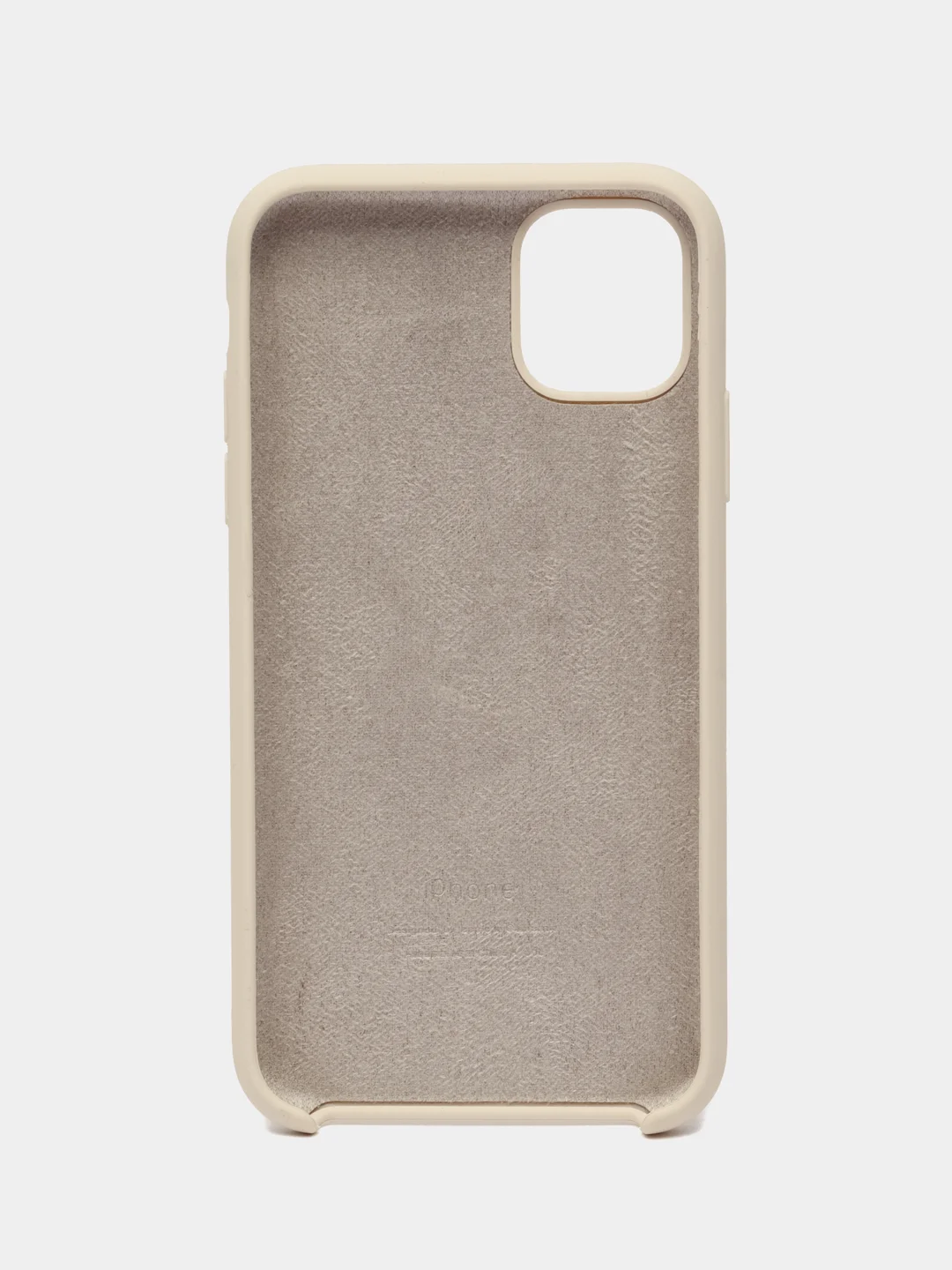 Бежевый чехол Silicone Case для iPhone 11, с открытым низом