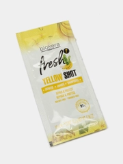 Восстанавливающий шампунь с бананом Salerm Biokera Fresh Yellow Shot Shampoo 10 мл саше