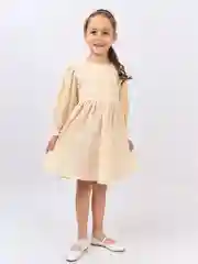 Молочный платье для девочки летнее нарядное, в садик, хлопок