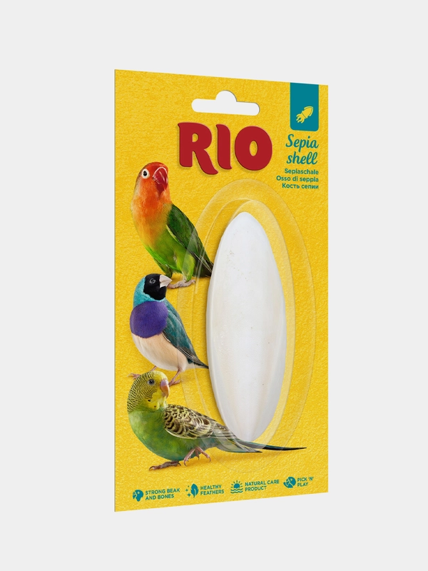 Кость сепии  (панцирь каракатицы) RIO, для попугаев и декоративных птиц, 1 штука