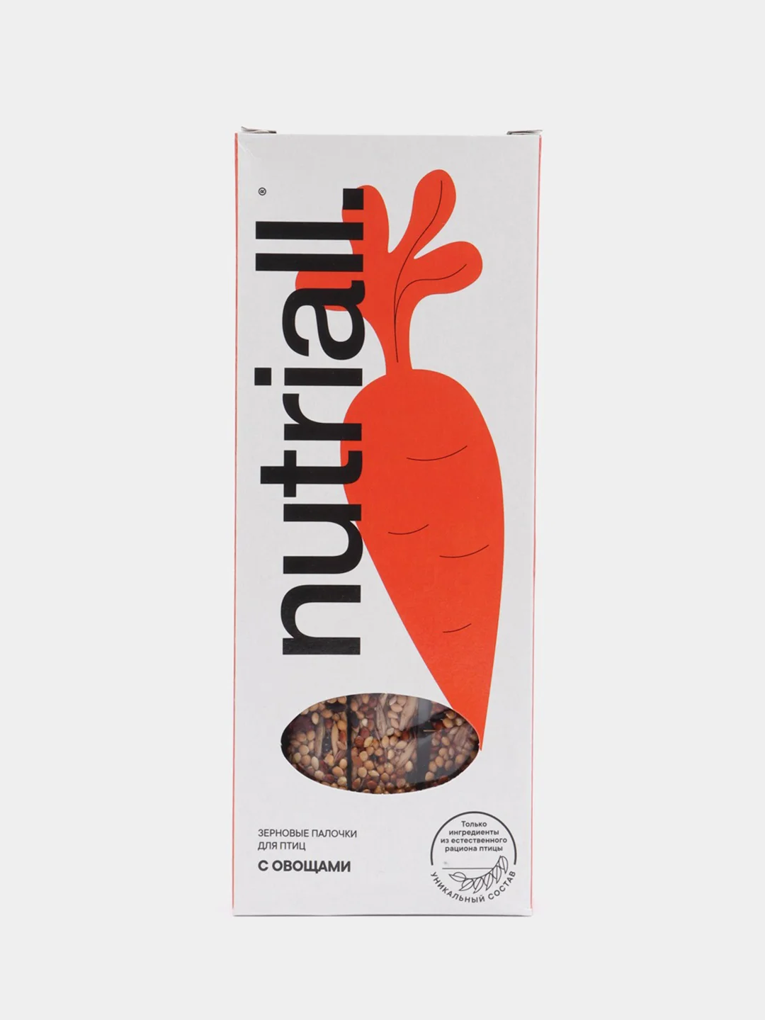 Лакомство Nutriall для птиц зерновые палочки с овощами, 2 упаковки