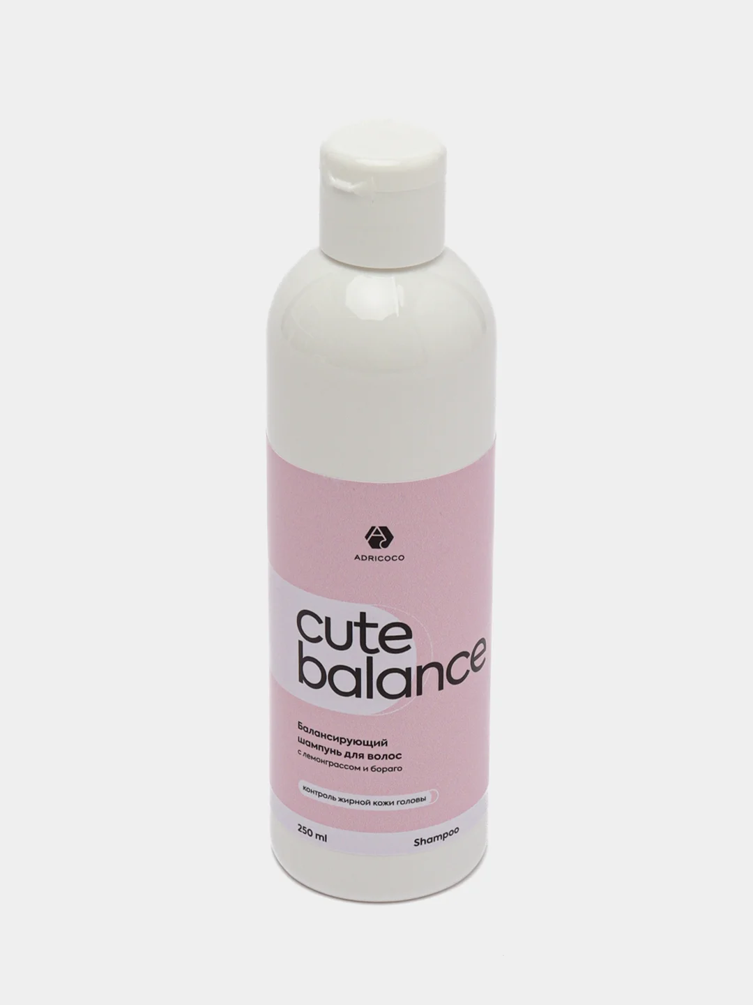 Балансирующий шампунь для волос Adricoco Cute Balance, с лемонграссом и бораго, 250 мл