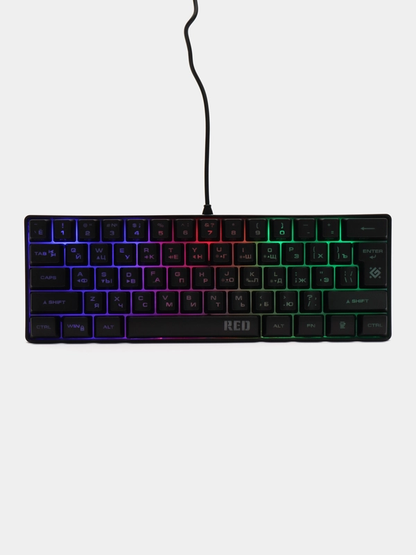 Клавиатура игровая компьютерная Defender Red GK-116 RU, с подсветкой, отключаемый Type С