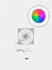 Белый вентилятор для компьютера 1stPlayer F1, 120mm F1-BK, кулер для корпуса с подсветкой