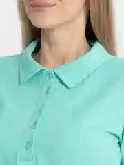 Зеленый платье поло женское, с ремешком
