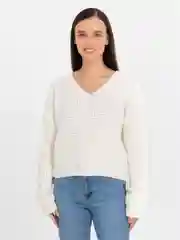 Белый свитер женский, вязаный