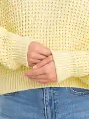 Лимонный свитер женский, вязаный