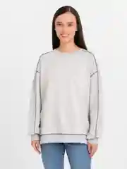 Oversized свитшот женский с винтажным эффектом и швами наружу