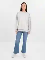 Oversized свитшот женский с винтажным эффектом и швами наружу